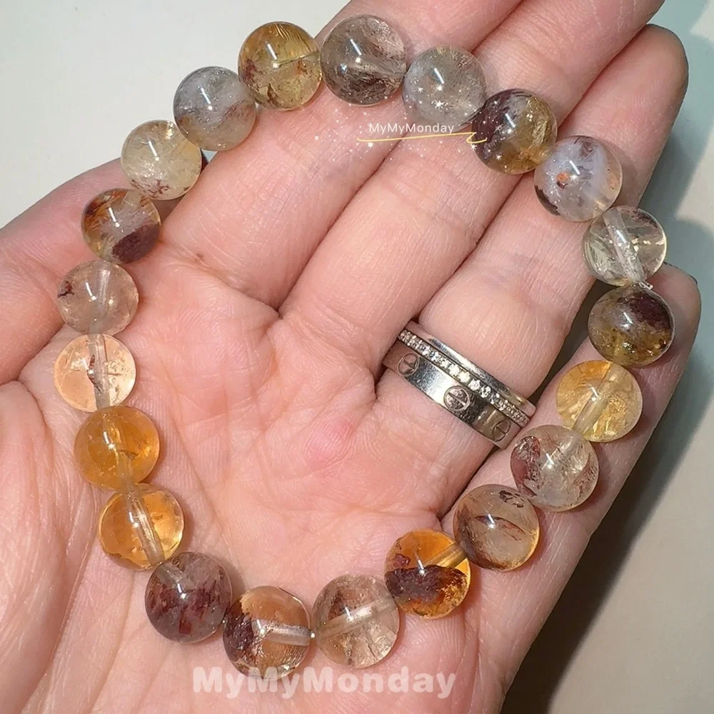 Golden Phantom Quartz Bracelet 8mm - Picture 2 of 3